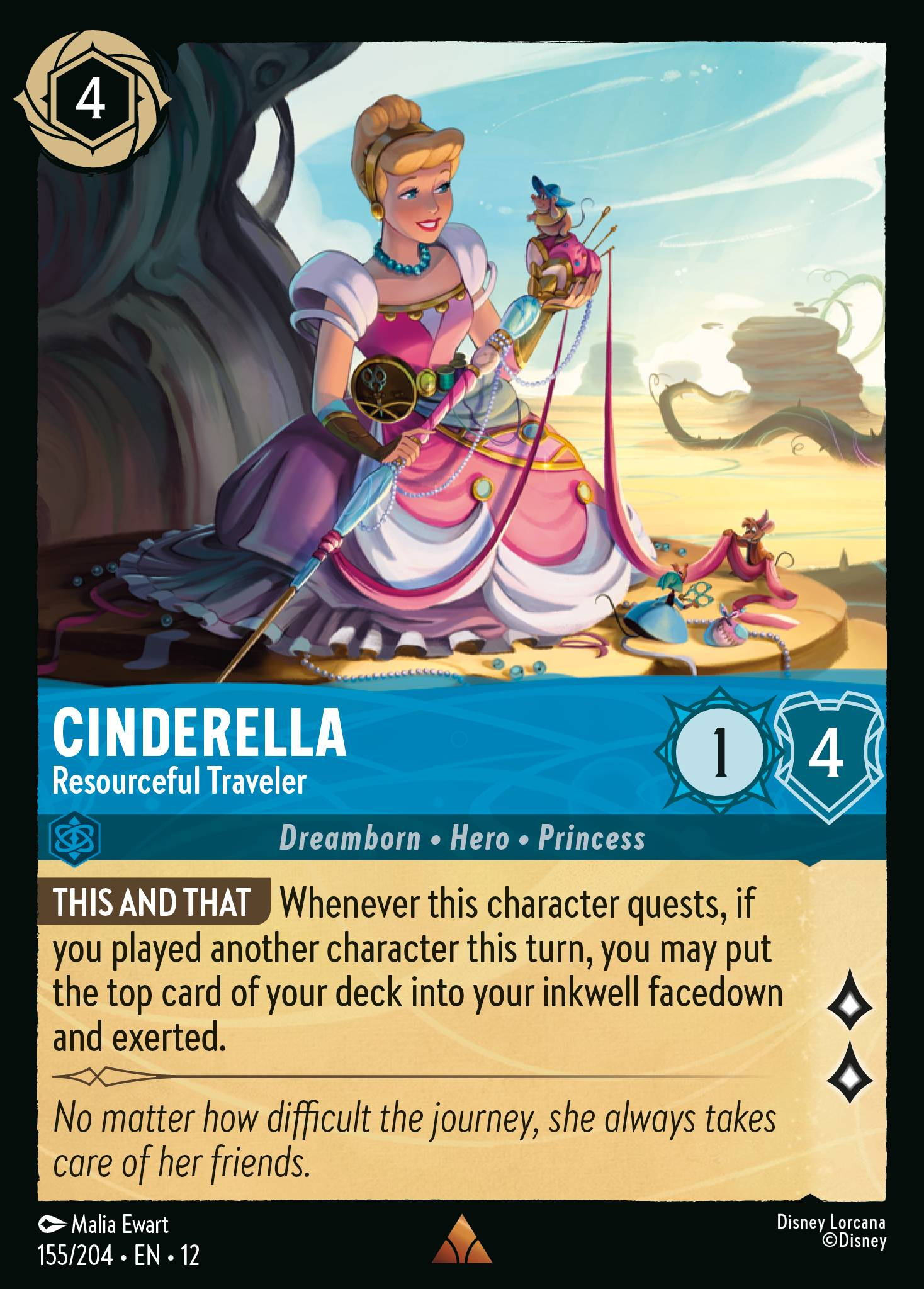 Cinderella - Resourceful Traveler (Wilds Unknown 155/204) Rare