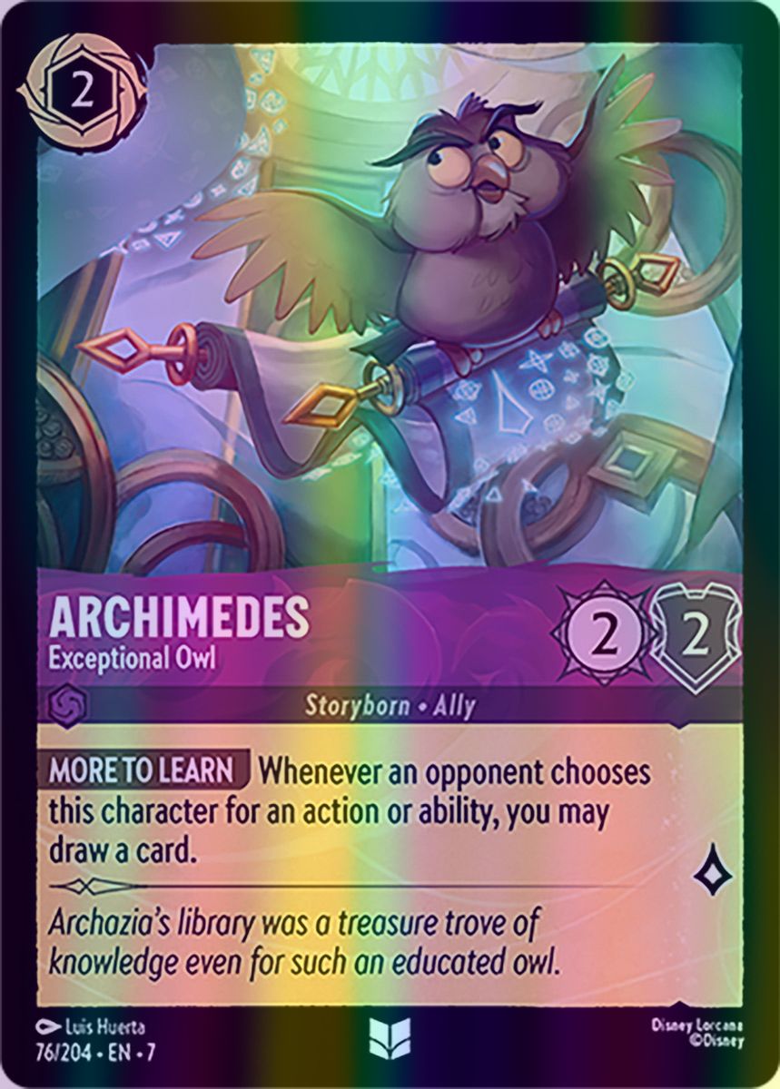 Archimedes - Exceptional Owl (Archazia's Island - 076/204) Uncommon
