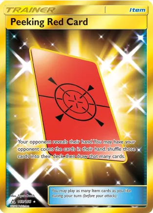 Peeking Red Card (169/156) Secret Rare