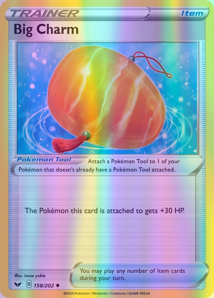Big Charm - 158/202 (SWSH01) Uncommon - Near Mint Reverse Holofoil