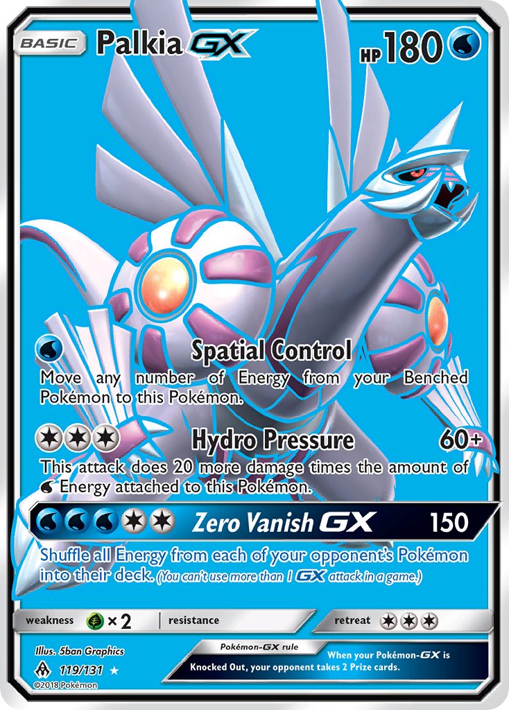 Palkia GX (Full Art) - 119/131 (FLI) Ultra Rare - Near Mint Holofoil