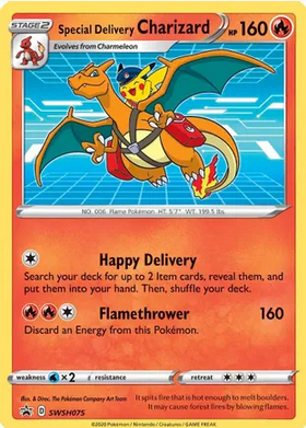 Special Delivery Charizard - SWSH075 (SWSH:PR) Promo - Near Mint Holofoil