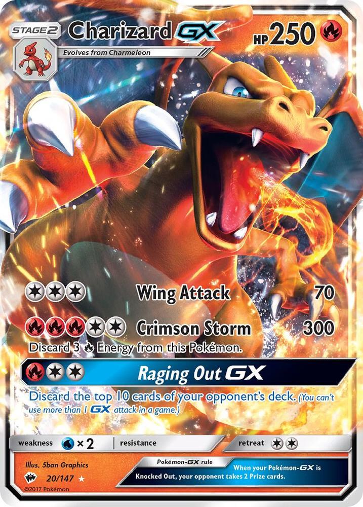 Charizard GX - 020/147 (SM:BUS) Ultra Rare - Damaged Holofoil