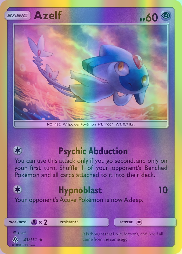 Azelf - 043/131 (FLI) Uncommon - Near Mint Reverse Holofoil