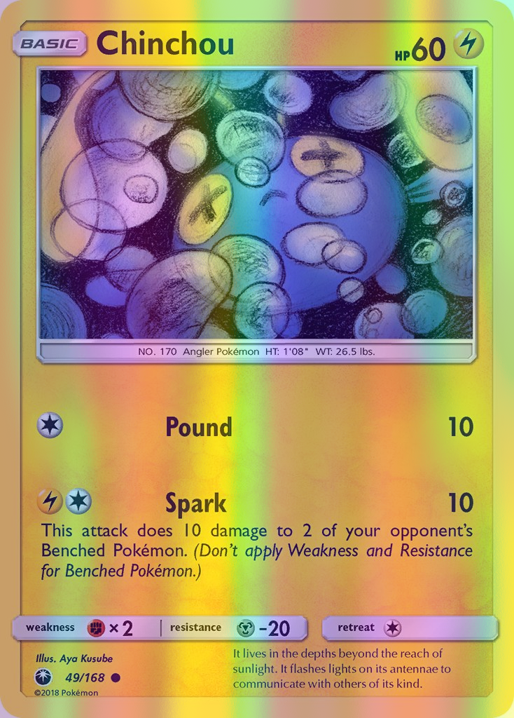 Chinchou - 049/168 (CES) Common - Near Mint Reverse Holofoil