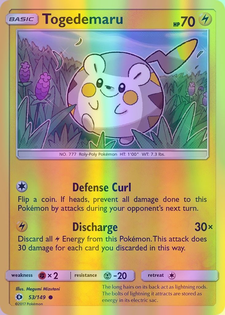 Togedemaru - 053/149 (SM01) Common - Near Mint Reverse Holofoil