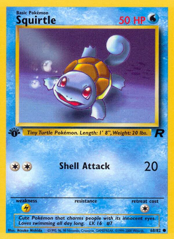 Squirtle - 068/082 (TR) Common - Moderate Play 1st Edition