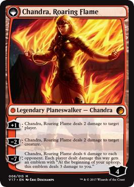 Chandra, Fire of Kaladesh // Chandra, Roaring Flame (V17-M-FOIL)