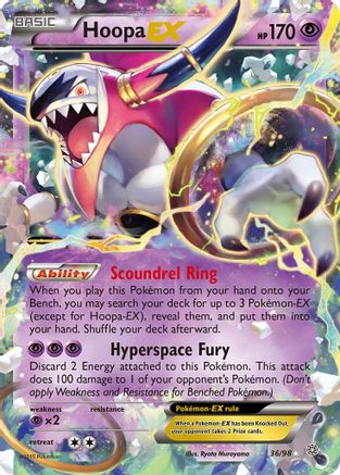 Hoopa EX - 036/098 (AOR) Ultra Rare - Near Mint Holofoil