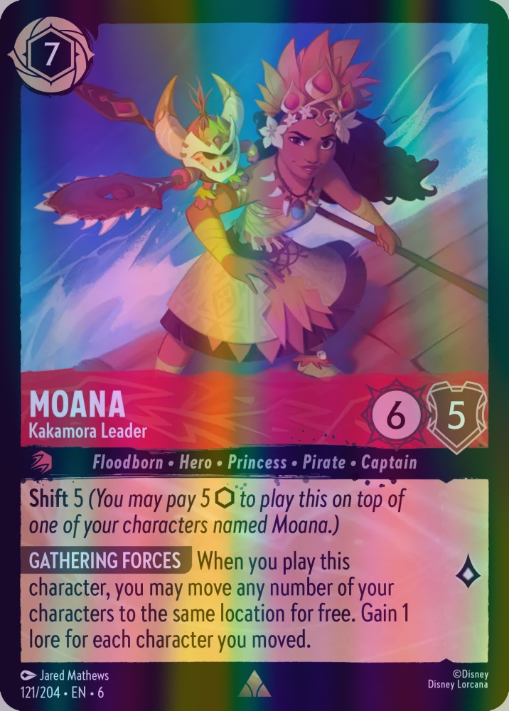 Moana - Kakamora Leader (Azurite Sea 121/204) Rare - Near Mint Cold Foil