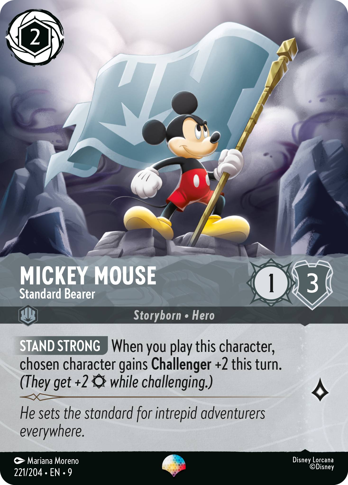 Mickey Mouse - Standard Bearer (Fabled - 221/204) Epic