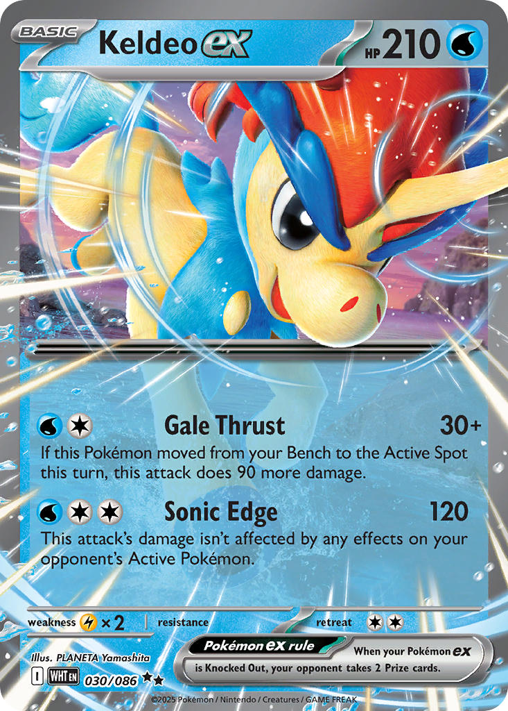 Keldeo ex - 030/086 (WHT) Double Rare