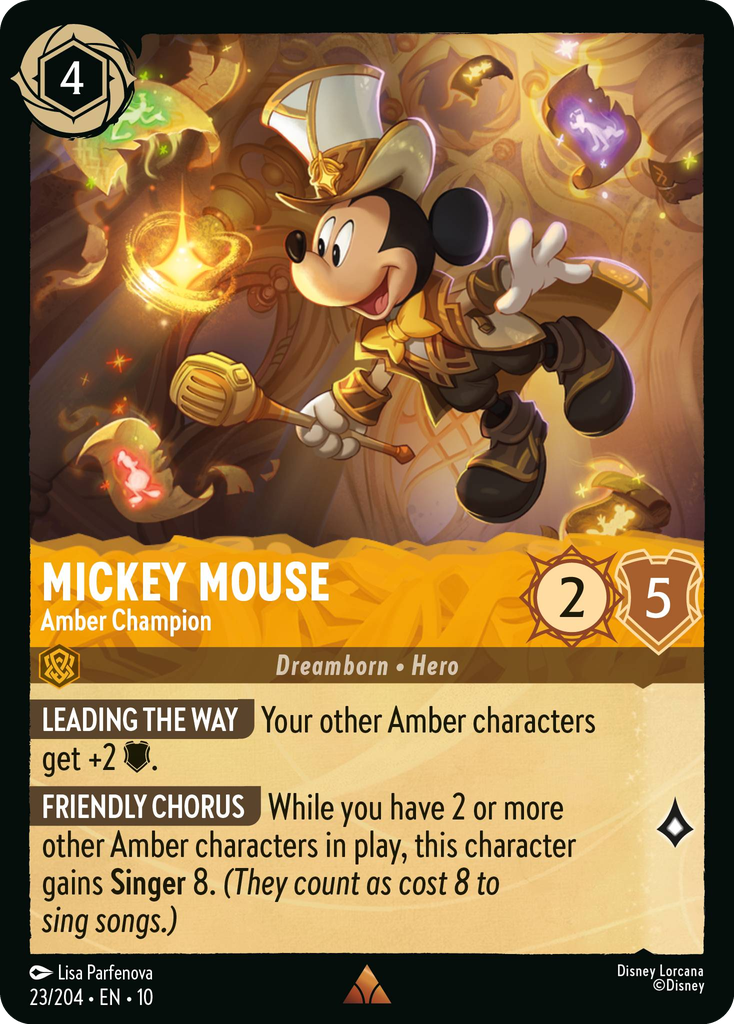Mickey Mouse - Amber Champion (023/204 - Whispers in the Well) Rare