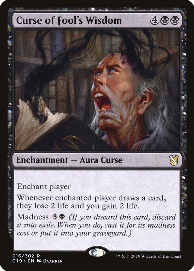 Curse of Fool's Wisdom (C19-R) Moderately Played