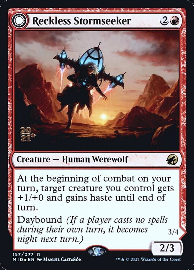 Reckless Stormseeker//Storm-Charged Slasher (MID-R-PRE)