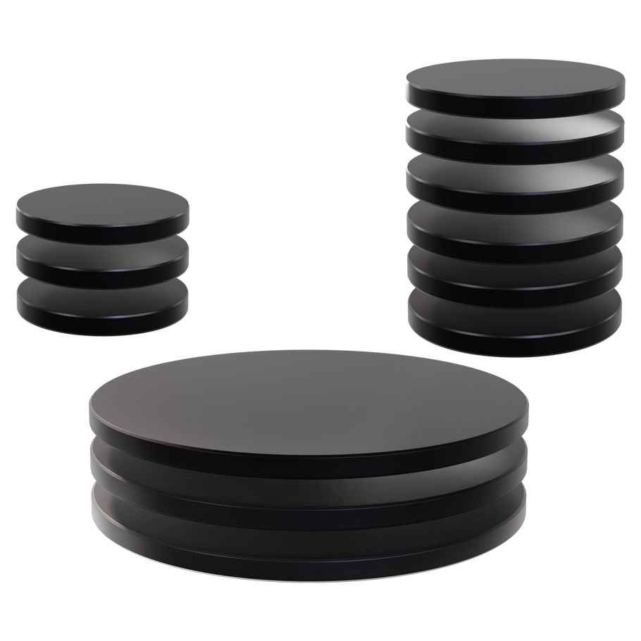 Wizkids: Deep Cuts - Round Bases (12 Assorted) Black (90730)