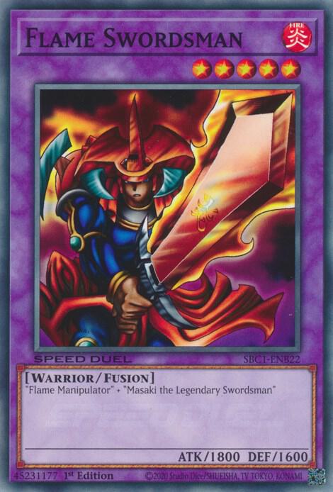 Flame Swordsman (SBC1-ENB22) Secret Rare - Near mint 1st Edition