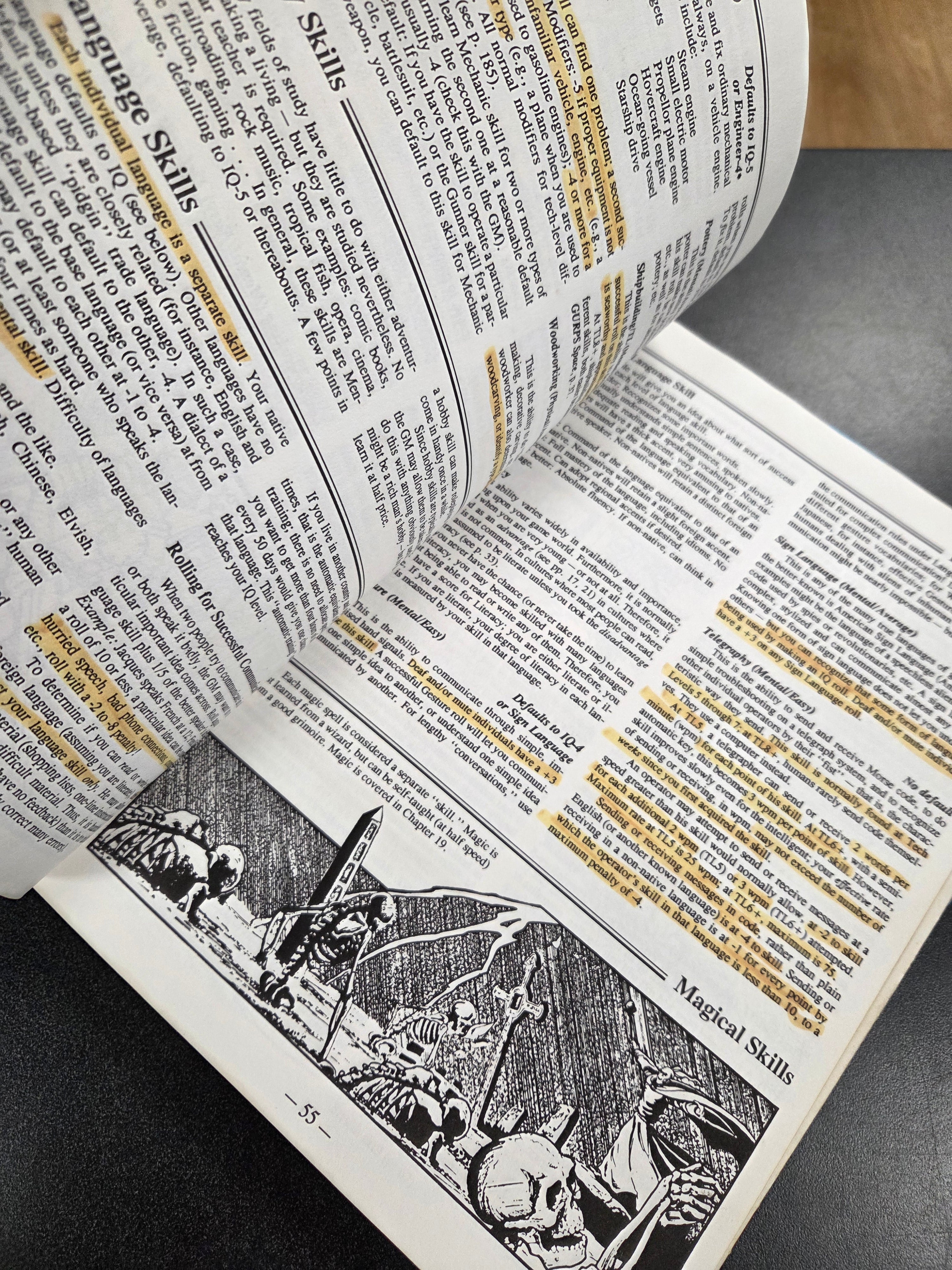 GURPS RPG (3rd Ed): Basic Set (USED) Highlighted/Marked