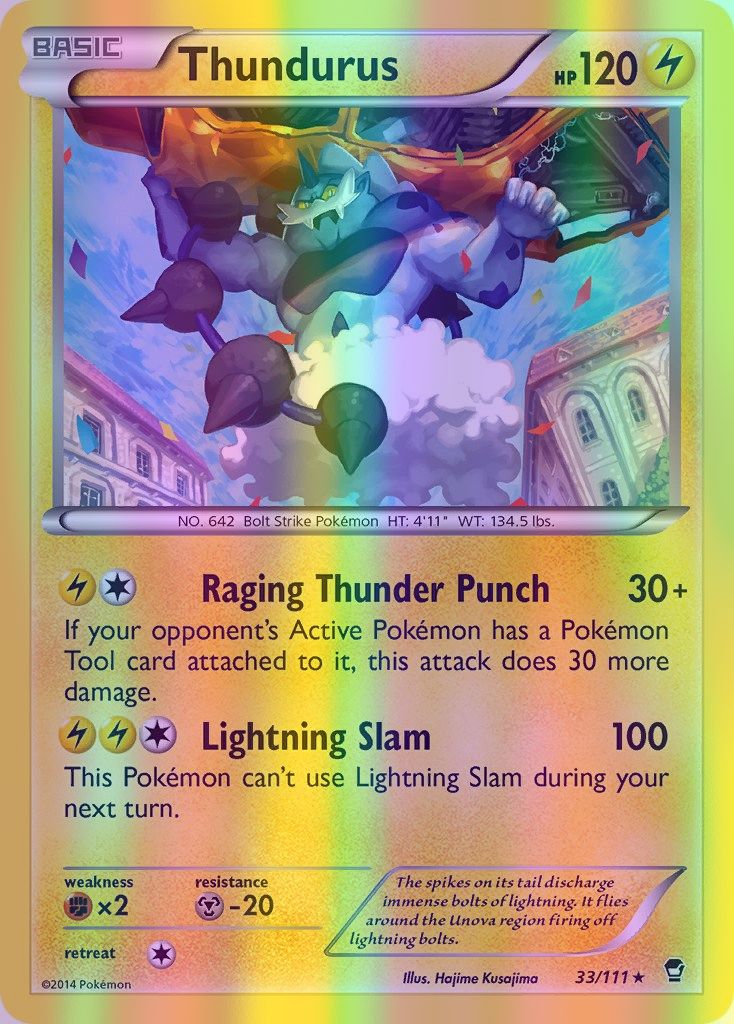 Thundurus - 033/111 (FFI) Rare - Near Mint Reverse Holofoil