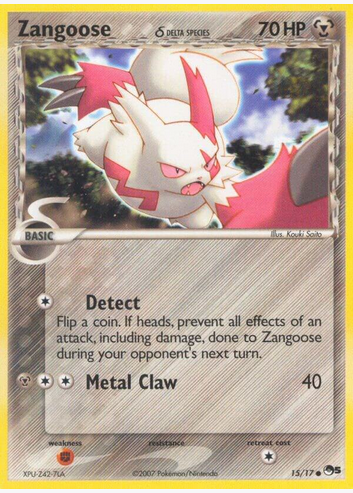 Zangoose (Delta Species) (015/017) Holofoil - POP Series 5 (POP) Light Play