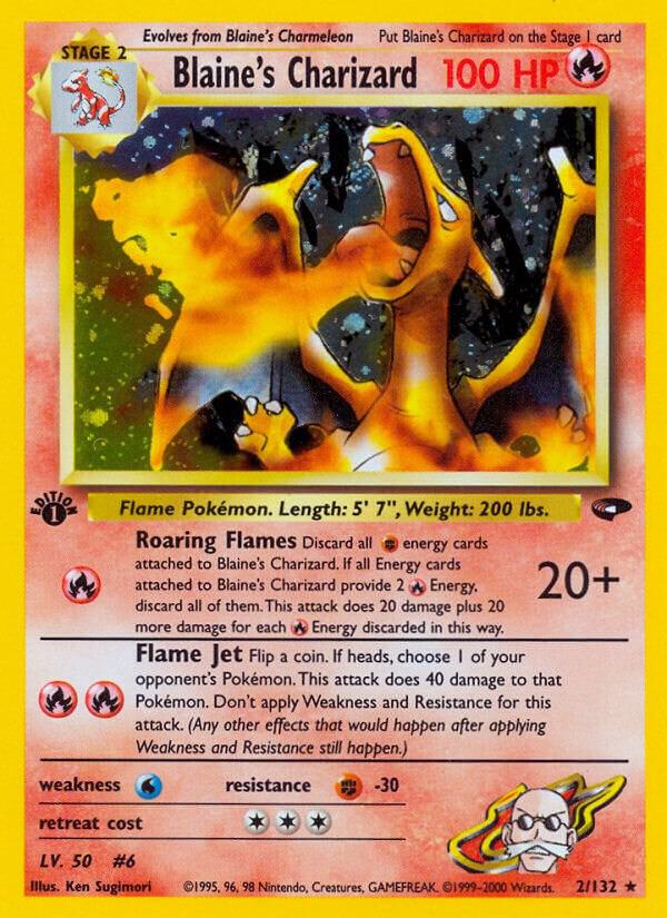 Blaine's Charizard - 002/132 (G2) Holo Rare - Heavy Play Unlimited