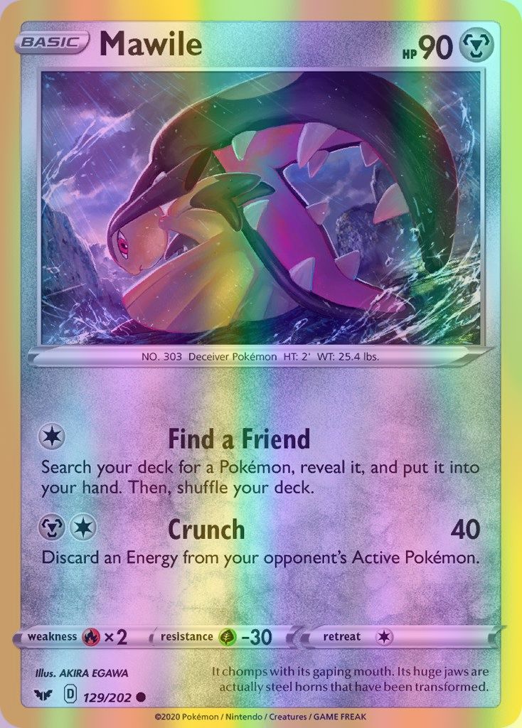 Mawile - 129/202 (SWSH01) Common - Near Mint Reverse Holofoil