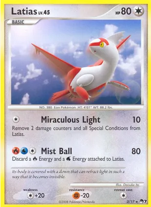 Latias - 3/17 (POP) Holo Rare - Near Mint