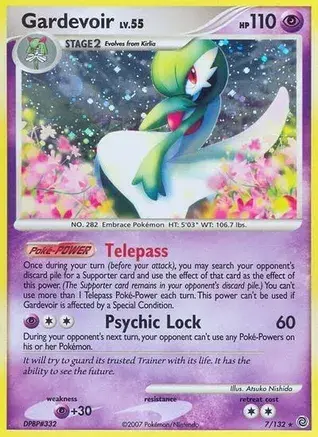 Gardevoir (7/132) Reverse Holo Heavy Play