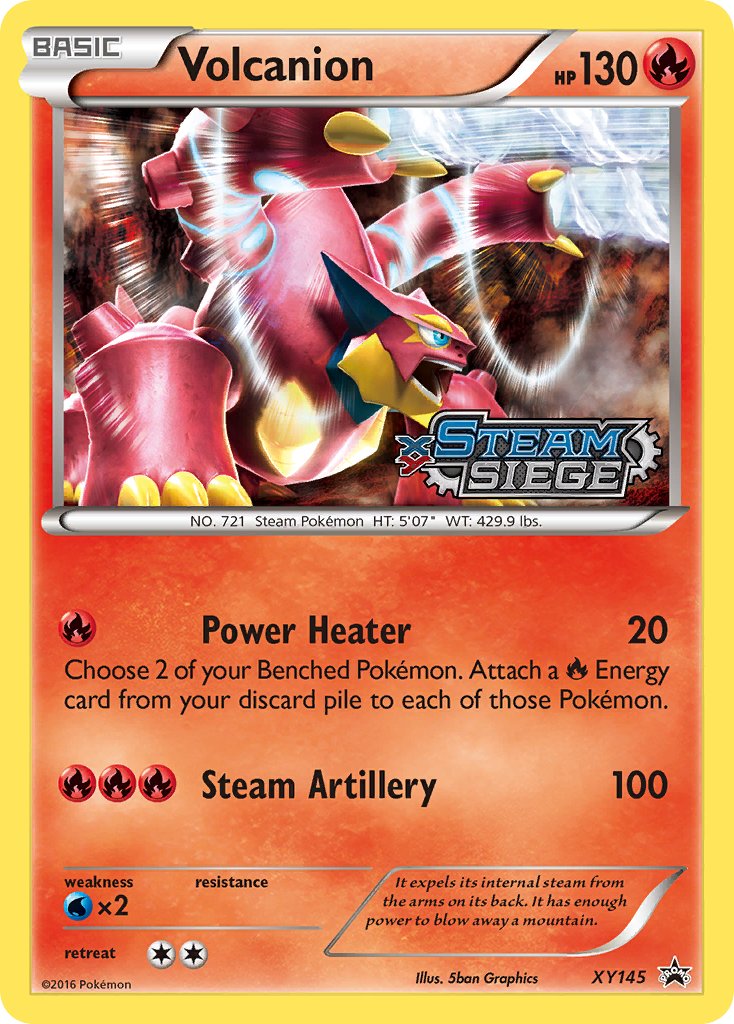 Volcanion (XY Steam Siege Prerelease) - XY145 (XY:PR) Promo - Near Mint Holofoil