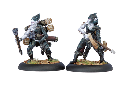 Hordes: Legion - Blight Archer Officer & Ammo Porter, Unit Attachment (2 Metal)