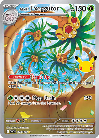 Alolan Exeggutor - 129/128 (30C) Illustration Rare