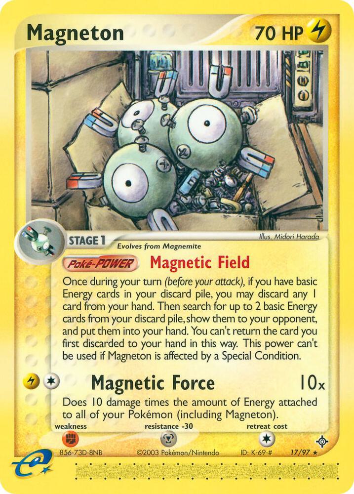 Magneton - 17/97 (DR) Rare - Damaged Reverse Holofoil