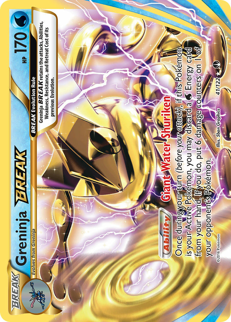 Greninja BREAK - 041/122 (BKP) Rare BREAK - Near Mint Holofoil