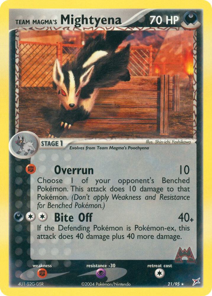 Team Magma's Mightyena - 21/95 (MA) Rare - Near Mint