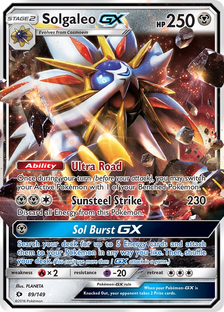 Solgaleo GX - 089/149 (SM01) Ultra Rare - Near Mint Holofoil