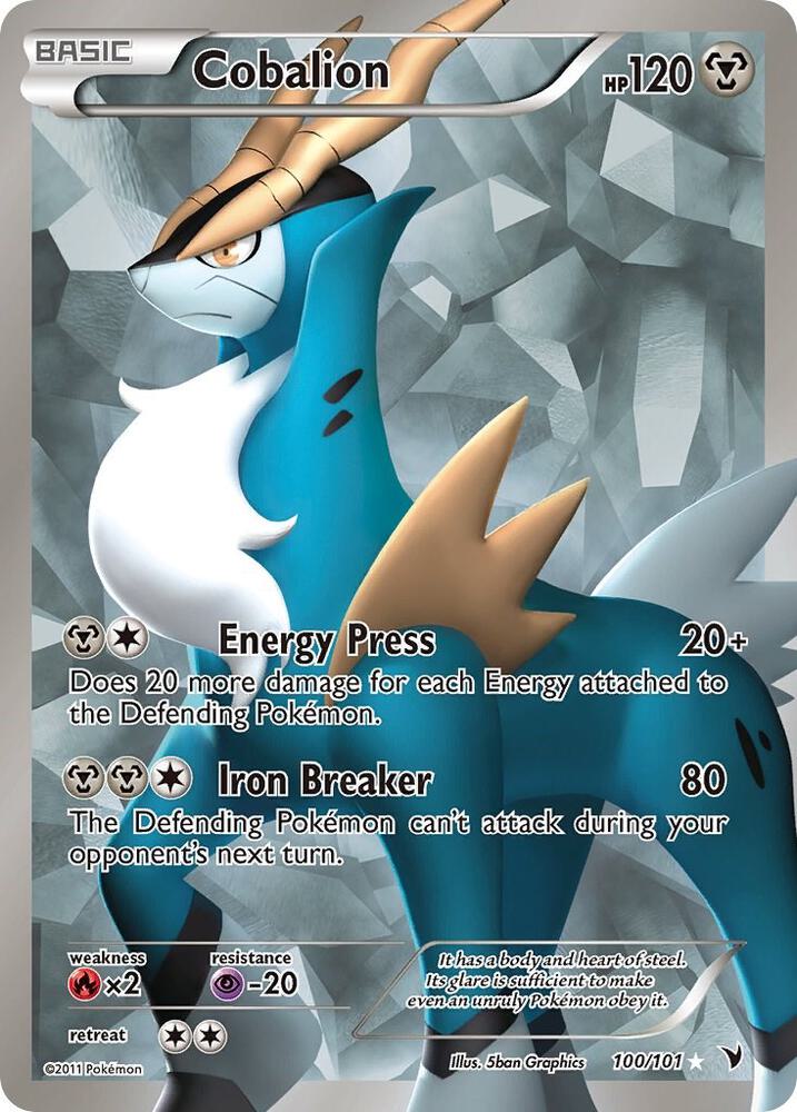 Cobalion (Full Art) - 100/101 (NVI) Ultra Rare - Light Play