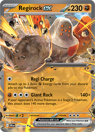 Regirock ex - 101/182 (DRI) Double Rare