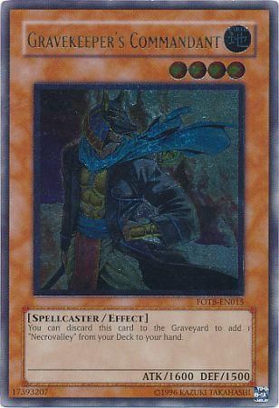Gravekeeper's Commandant (FOTB-EN015) Ultimate Rare Moderate Play 1st Edition