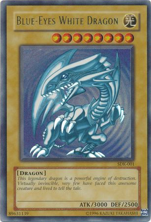 Blue-Eyes White Dragon (SDK-001) Ultra Rare - Near Mint Unlimited