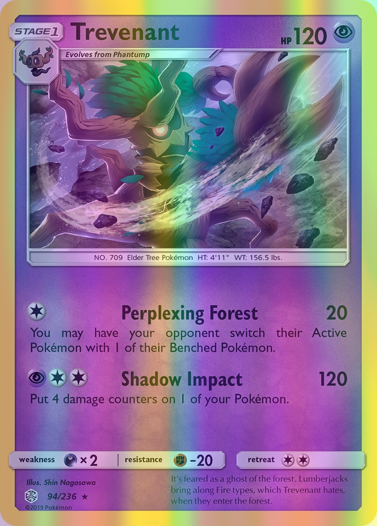 Trevenant - 094/236 (CEC) Rare - Near Mint Reverse Holofoil