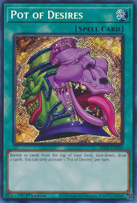Pot of Desires (RA01-EN056) Secret Rare - Near Mint 1st Edition