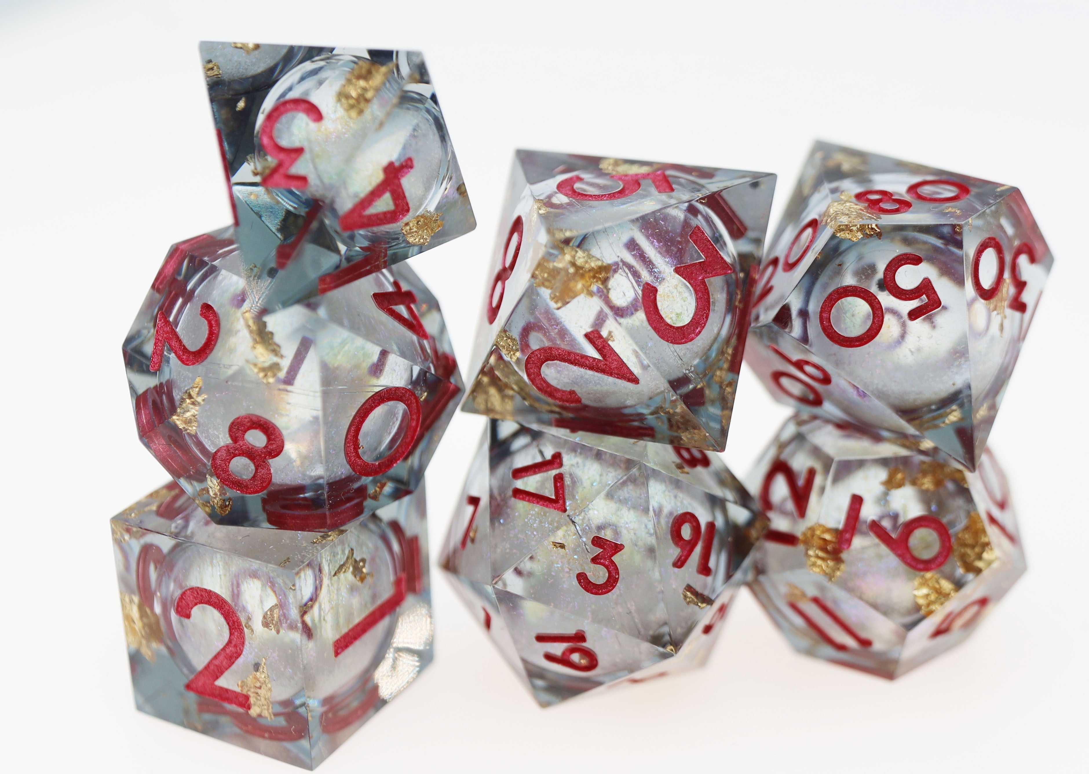 Sharp Edge Liquid Core RPG Dice Set - Crystal Asteroid