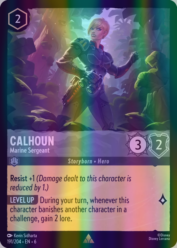 Calhoun - Marine Sergeant (Azurite Sea 191/204) Rare - Near Mint Cold Foil