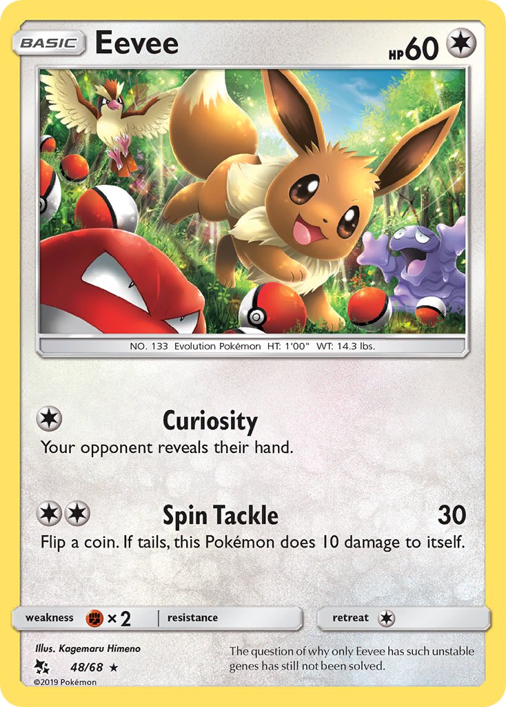 Eevee - 48/68 (HIF) Holo Rare - Near Mint Holofoil