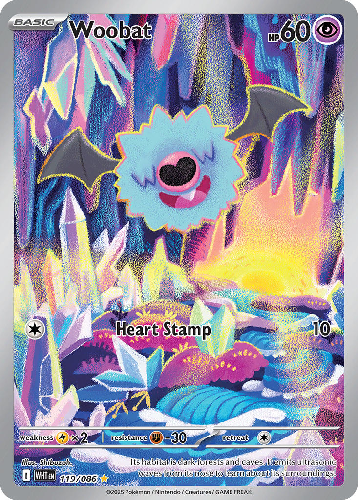 Woobat - 119/086 (WHT) Illustration Rare