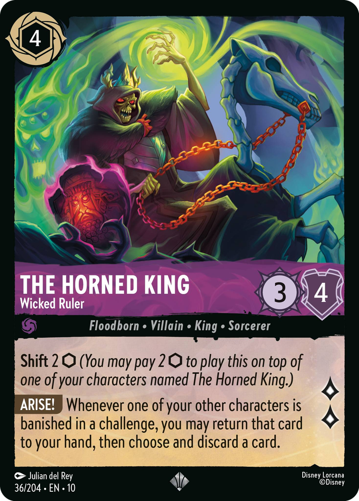 The Horned King - Wicked Ruler (036/204 - Whispers in the Well) Super Rare