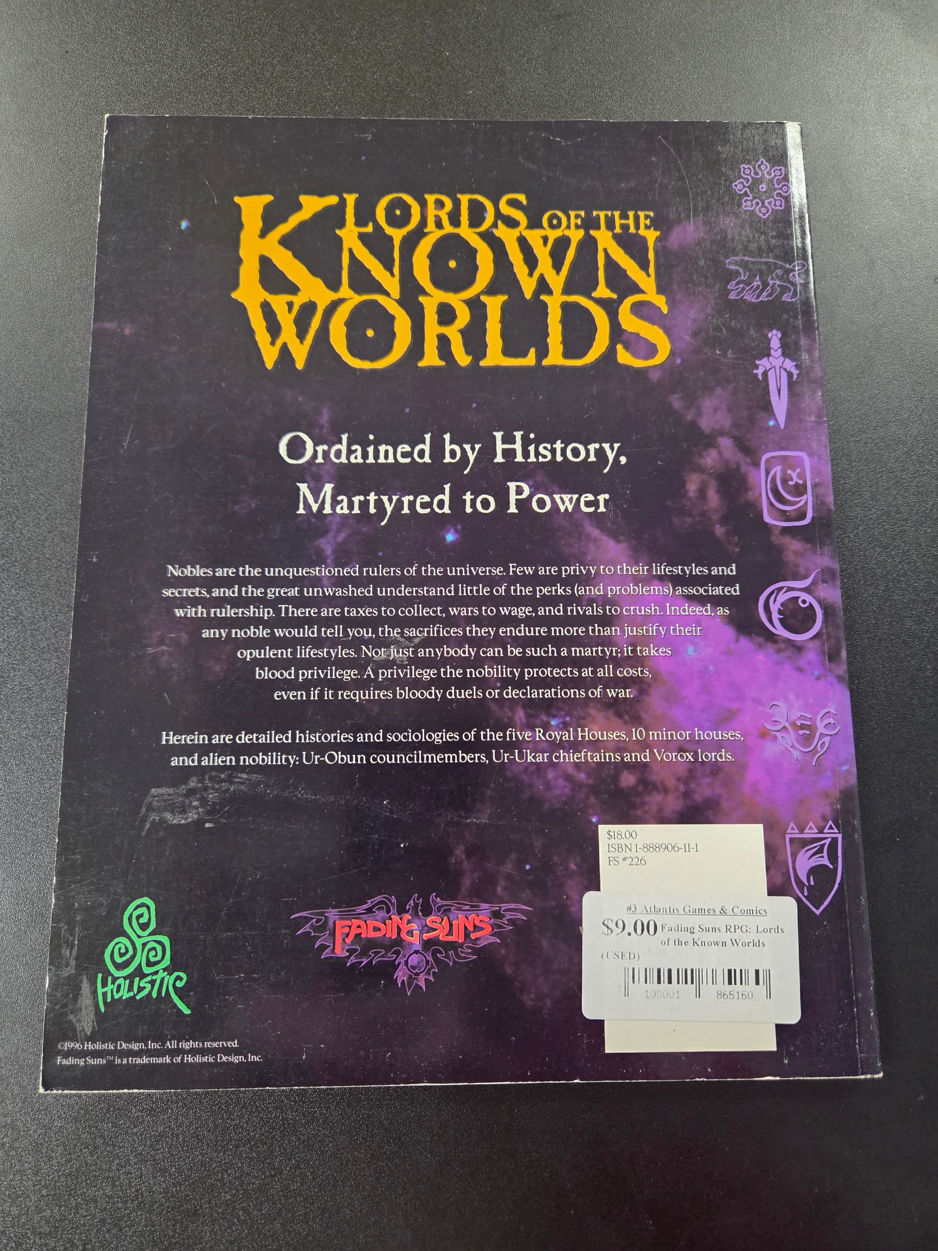 Fading Suns RPG: Lords of the Known Worlds (USED)