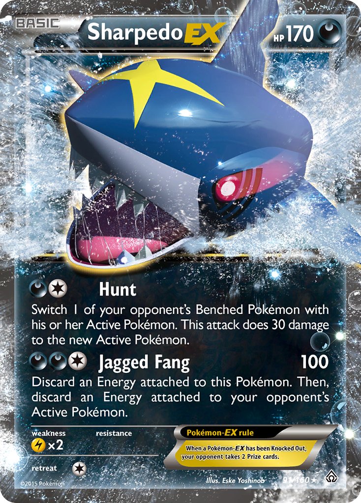 Sharpedo EX - 091/160 (PRC) Ultra Rare - Near Mint Holofoil