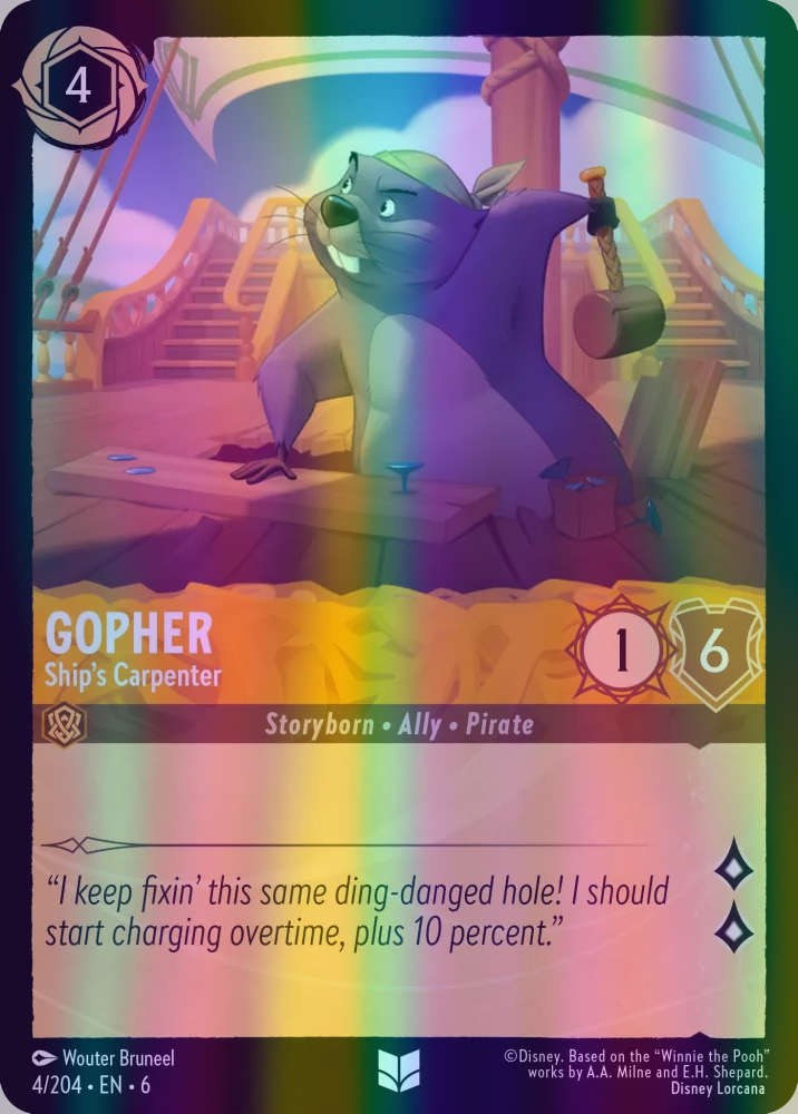 Gopher - Ship's Carpenter (Azurite Sea 004/204) Uncommon - Near Mint Cold Foil