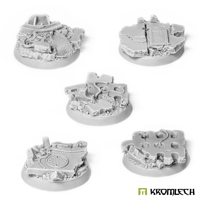 Kromlech KRRB013: Concrete Slabs Round 32mm Set 1 (5)